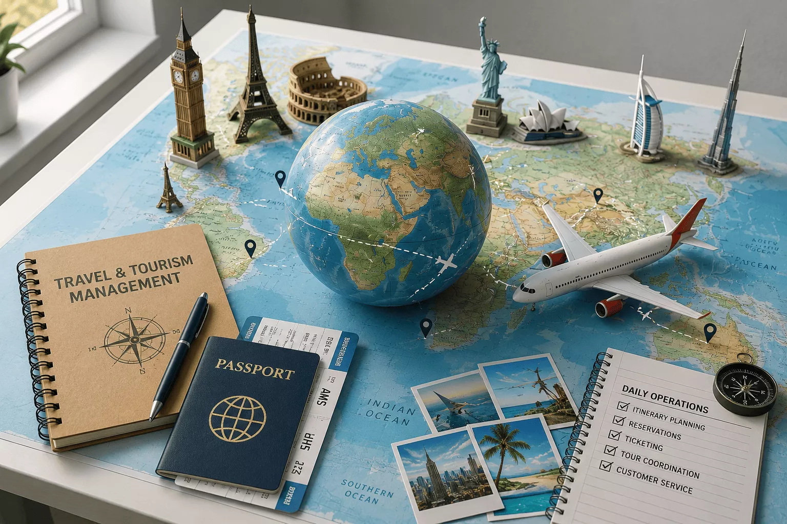 Man checking flight schedule board at airport - International Tourism & Travel Operations